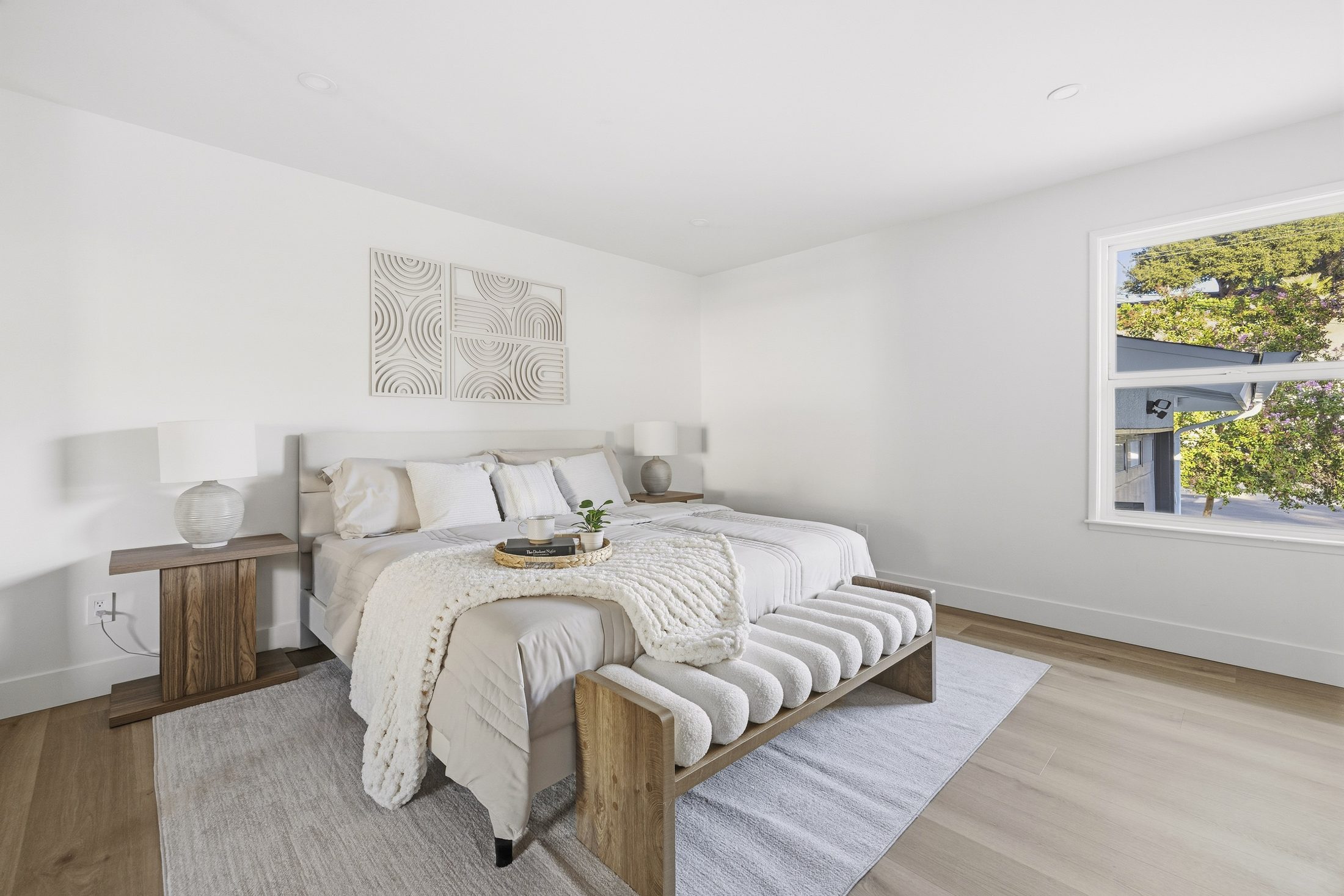 Primary bedroom with space for king-size furnishings
